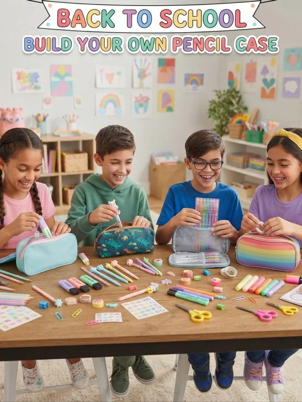 Back to School Build Your Own Pencil Case Custom Stationery Kit - Picture 1 of 11
